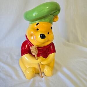 Disney Winnie the Pooh Ceramic Cookie Jar What's Cooking Treasure Craft 12.5"
